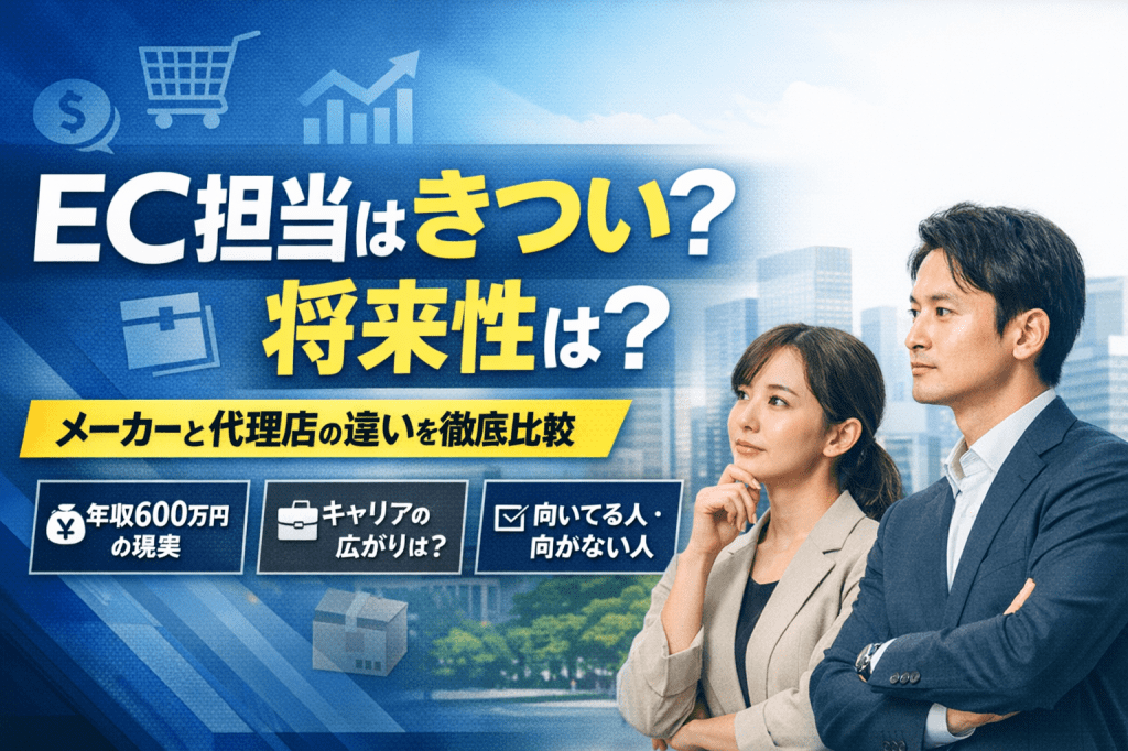 EC担当はきつい？将来性は？メーカーと代理店の違いから考えるキャリアの正解
